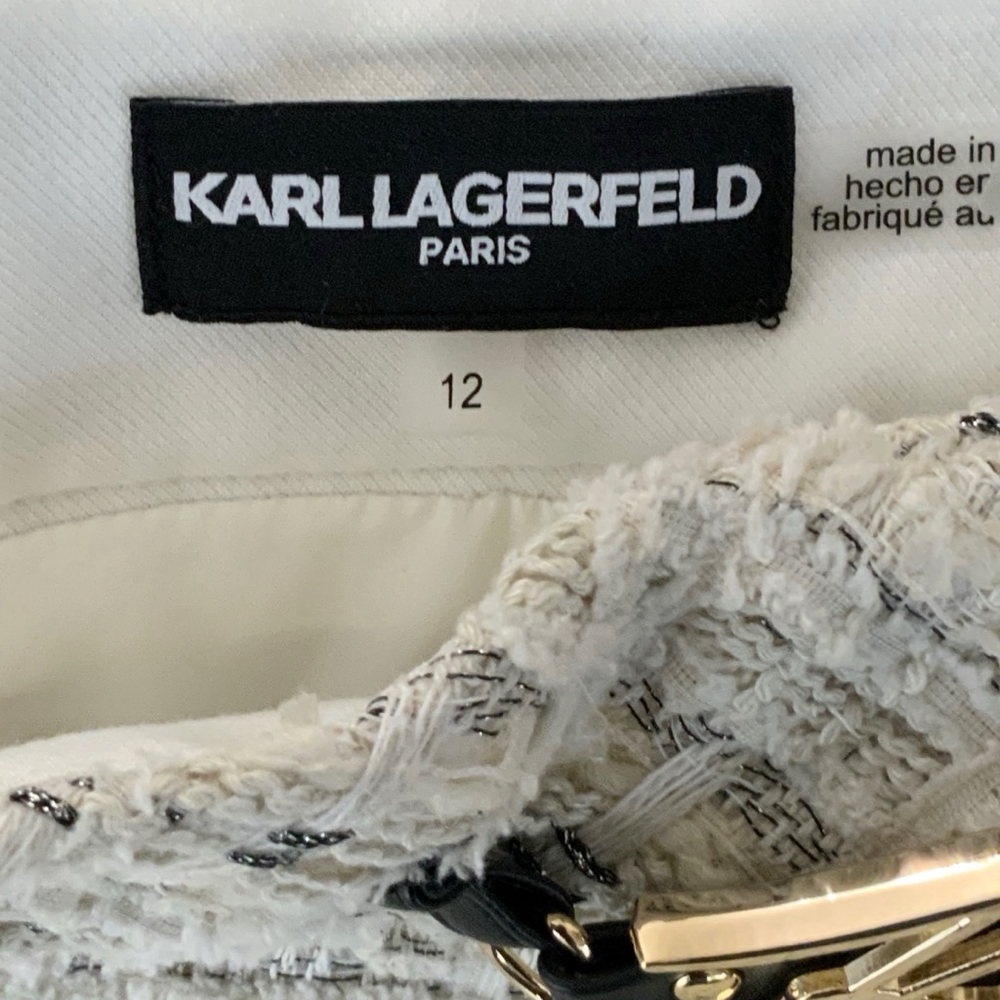 Karl Lagerfeld faux wrap skirt with sparkly threading. Size 12 NWT - Picture 9 of 9